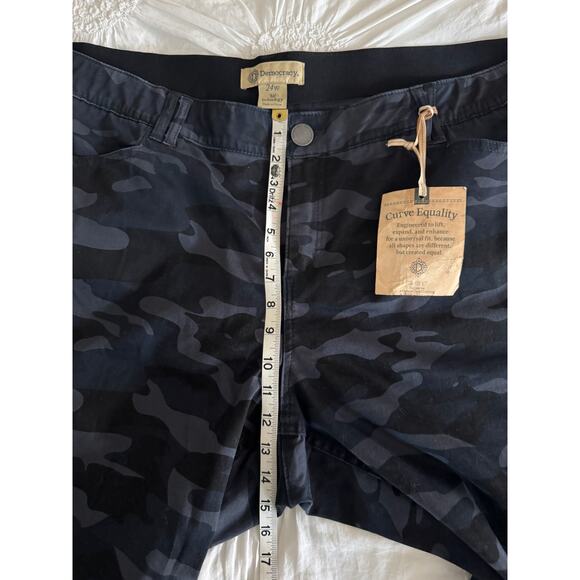Democracy Ankle Jeans Sz 24w NWT Women Ab Technology Freedom Blue Camo Pants - Picture 9 of 12